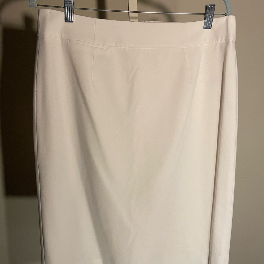 Calvin Klein Cream Pencil Skirt